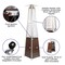 Merrick Lane Stainless Steel Pyramid Shape Portable Outdoor Patio Heater - 7.5 Feet Tall